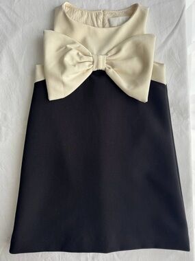 ZARA Girls Colorblock Bow Sleeveless A-Line Short Dress 8-9  Years